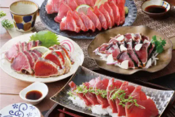 戻り鰹タタキ・ぶえん鰹刺身海の幸セット